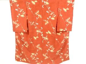 アンティーク　紋錦紗菊に梅模様着物